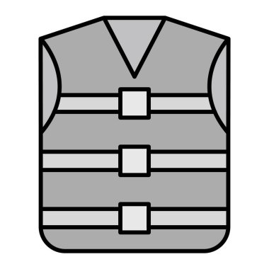 Can yeleği simge vektör çizim 