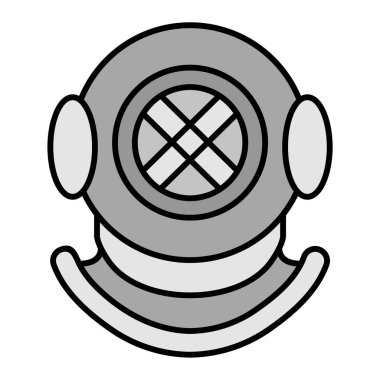 Astronot miğferi ikonu. vektör illüstrasyonu