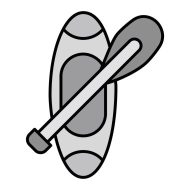 Kürek simgesi vektör çizimi tasarımı