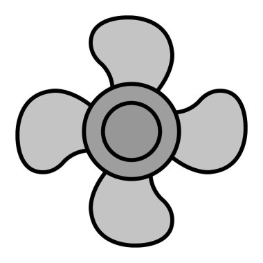 Hayran ikonu. Web için basit pervane vektör simgeleri çizimi