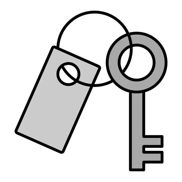 Ikona Vektorového Řádku Klíče Místnosti — Stockový vektor