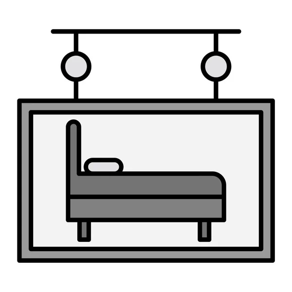 Hotelschild Web Symbol Einfache Illustration — Stockvektor
