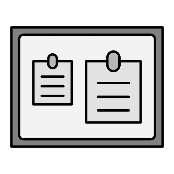 Notice Board Vector Flat Color Icon — Image vectorielle