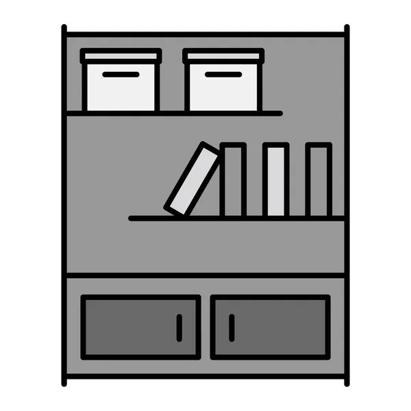Shelf Icon Isolated White Background — Stock Vector