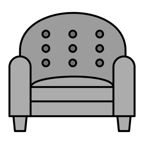 Armchair Icon Outline Couch Vector Symbol Stock Illustration — Stock Vector