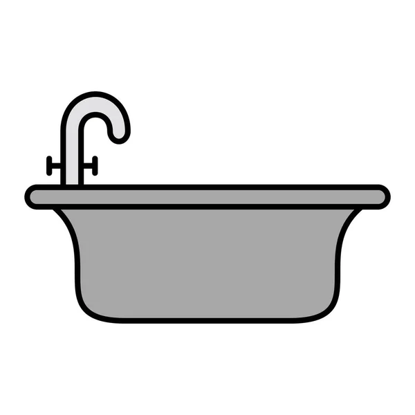 Bañera Icono Vector Ilustración — Vector de stock