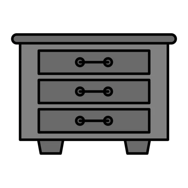 Vector Illustration Furniture Room Icon — Stock vektor