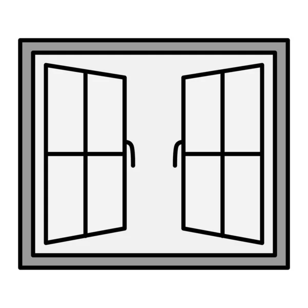 Icono Ventana Ilustración Vectorial — Vector de stock