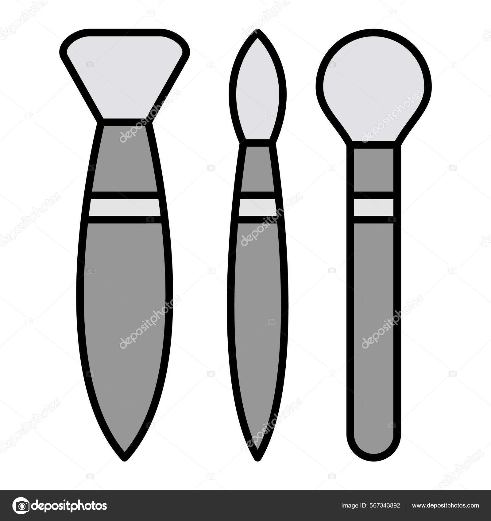 Vector Illustration Makeup Brushes Icon Vector de stock #567343892
