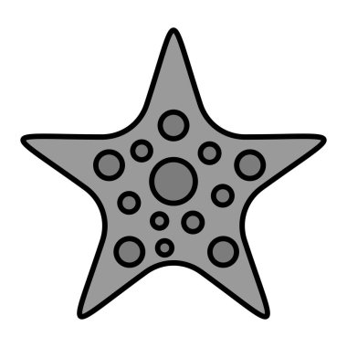deniz yıldızı ikonu vektör çizimi