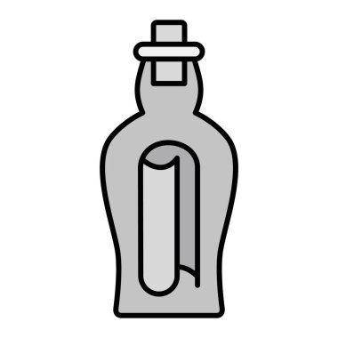 Şişe simgesi. Web için bira vektör simgelerinin özet çizimi