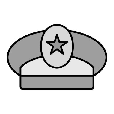 hat simgesi, vektör illüstrasyonu beyaz arkaplanda izole edildi