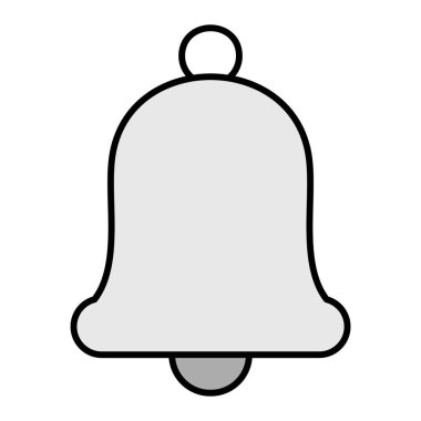 Çan simgesi vektörü web ve mobil uygulama tasarımınız için beyaz arkaplanda izole edildi, bildirim logosu kavramı