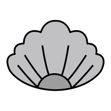 deniz kabuğu ikonu vektör çizimi tasarımı