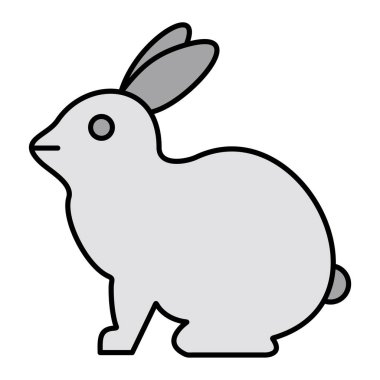 Yumurta vektör çizimi olan sevimli tavşan.