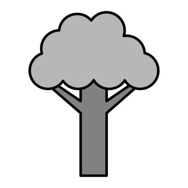 ağaç simgesi vektör illüstrasyonu