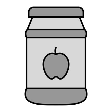 Yiyecek ve içecek vektör illüstrasyonlu kavanoz