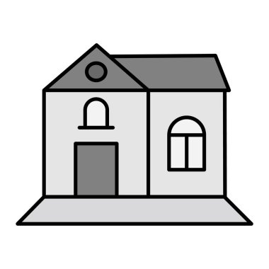 Ev binası ikonu. ev vektörünün özet çizimi ve biçim simgeleri.