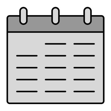 Takvim simgesi, vektör çizimi