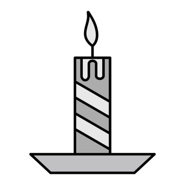 Mum simgesi. Web için mum vektör simgelerinin özet çizimi