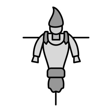 korkuluk simgesi vektör illüstrasyonu 