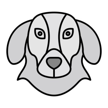Köpek. Web simgesi basit illüstrasyon