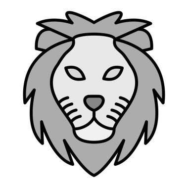 Aslan başı logo vektör illüstrasyon tasarımı