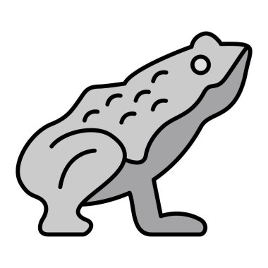 Kurbağa simgesinin vektör illüstrasyonu 