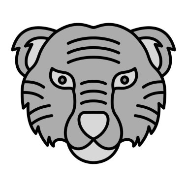 Bir kaplan kafasının vektör çizimi 