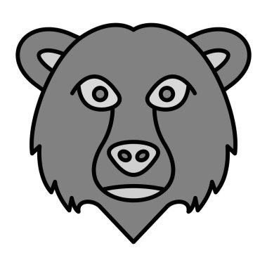 Ayı ağı simgesi basit illüstrasyon