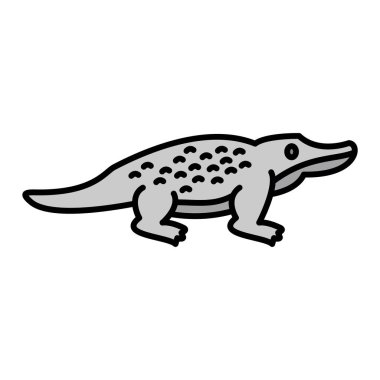 Çizgi film timsahının vektör çizimi