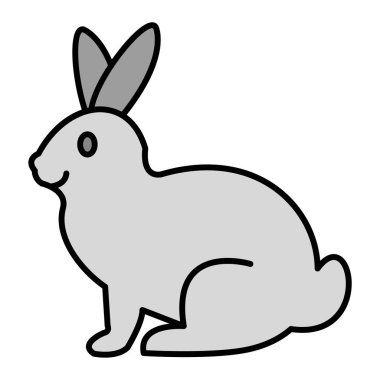 Sevimli tavşan karikatür vektör çizim grafik tasarım