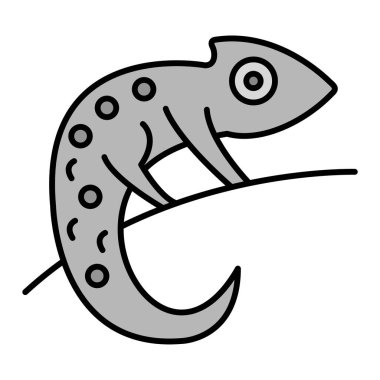 Bukalemun simgesi vektör illüstrasyonu 