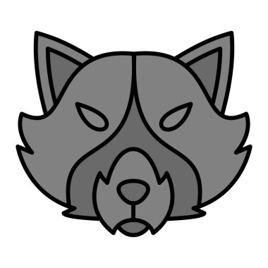 Rakun. Web simgesi basit illüstrasyon 