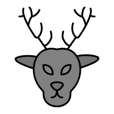 Geyik. Web simgesi basit illüstrasyon