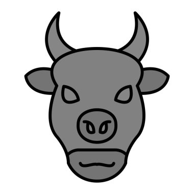 Bizon simgesi vektör illüstrasyonu 