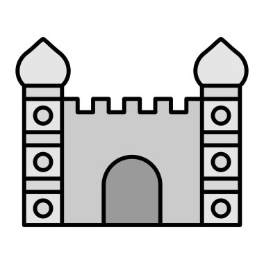 Düz biçimli minare simgesi izole 