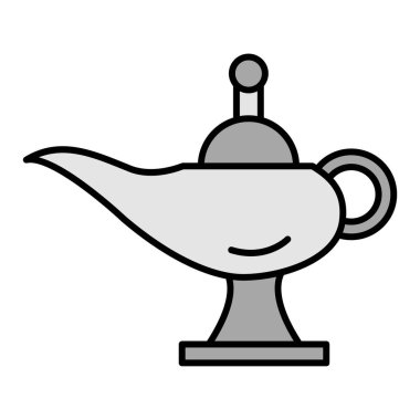 Yağ lambası. Web simgesi basit illüstrasyon