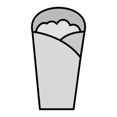 Doner Kebap simgesi vektör illüstrasyon tasarımı 