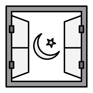 Pencere simgesi. vektör illüstrasyonu 