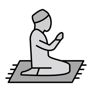 Dua eden adam vektör illüstrasyon tasarımı