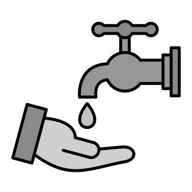 Abdest simgesinin vektör illüstrasyonu