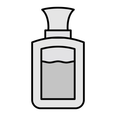 Parfüm şişesi ikonu. Web için kozmetik losyon vektör simgelerinin özet çizimi