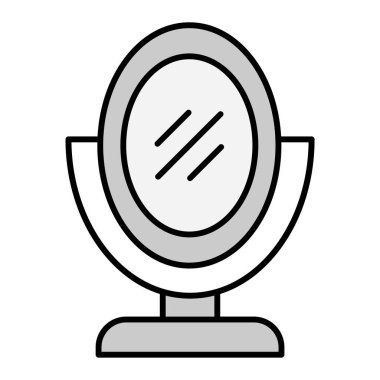 makyaj aynası simgesi beyaz arkaplanda izole edildi 