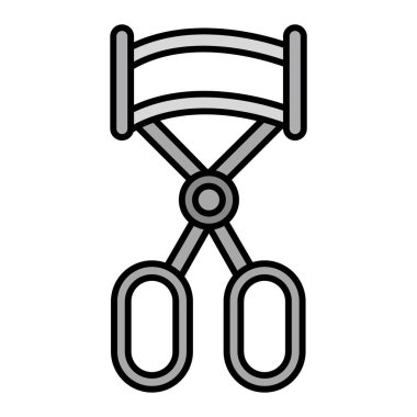 Kirpik Curler simgesinin vektör illüstrasyonu. 