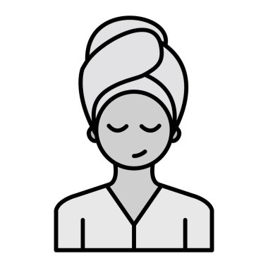 Güzellik Tedavisi. Web simgesi basit illüstrasyon