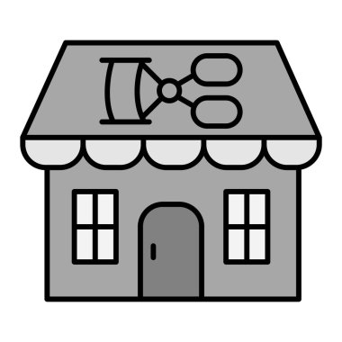 Salon simgesi vektör illüstrasyonu 