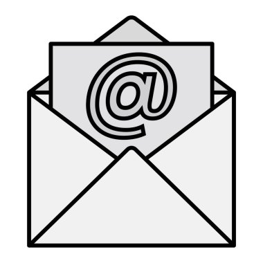 e- posta iletisi ikonu vektör illüstrasyon grafik tasarımı
