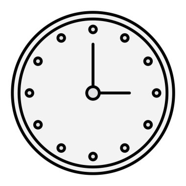 Saat simgesi. vektör illüstrasyonu