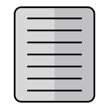 Belge. Web simgesi basit illüstrasyon